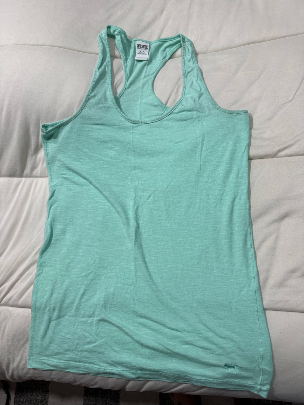 PINK Victoria's Secret Mint Green Racerback Tank